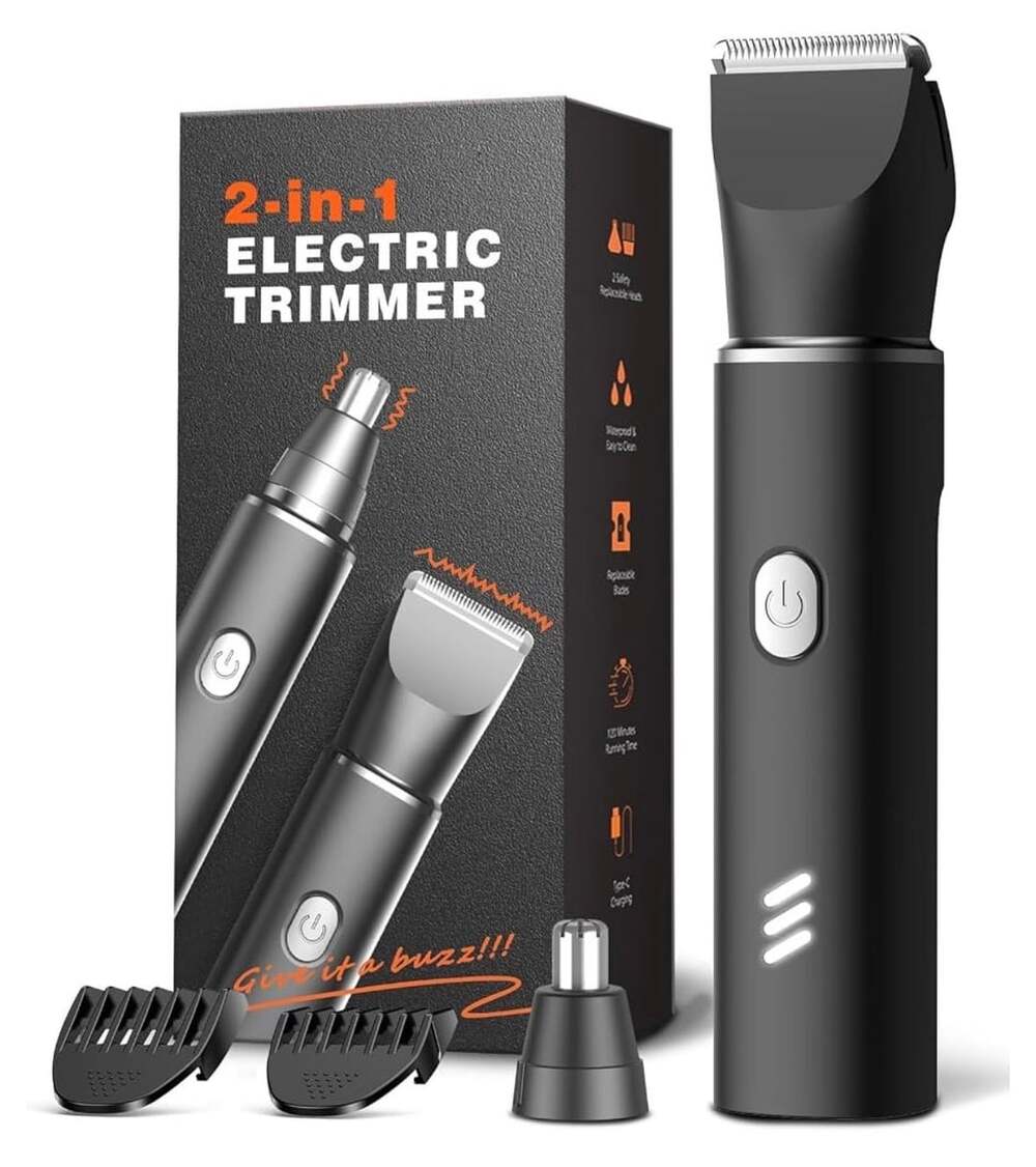 2-In-1 Electric Trimmer Hair Clipper And Grooming Kit New